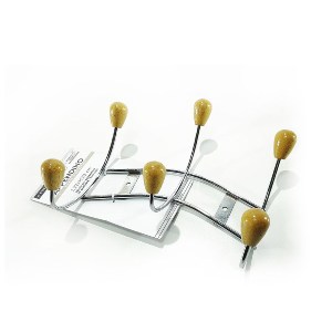 Artelibre - 06511123 ΚΡΕΜΑΣΤΡΑ ΤΟΙΧΟΥ 6 ΘΕΣΕΩΝ ΧΡΩΜΕ ΜΕΤΑΛΛΟ 22X20CM