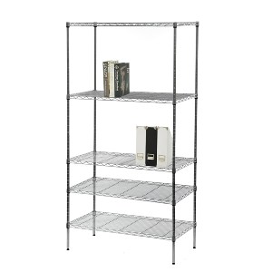 Artelibre - 06511557 ΡΑΦΙΕΡΑ ΕΠΙΔΑΠΕΔΙΑ ΜΕ 5 ΡΑΦΙΑ ΑΣΗΜΙ ΜΕΤΑΛΛΟ 89X34X179CM