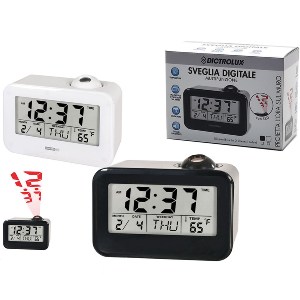 Artelibre - 06512373 ΡΟΛΟΙ ΨΗΦΙΑΚΟ LED ΠΡΟΒΟΛΕΑ ΜΑΥΡΟ/ΛΕΥΚΟ ΠΛΑΣΤΙΚΟ 8X10X15CM ΣΕ 2 ΧΡΩΜΑΤΑ