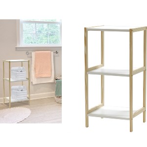 Artelibre - 06512599 ΡΑΦΙ ARTELIBRE ΛΕΥΚΟ/ΞΥΛΟΓΛΥΠΤΟ 35X30X70CM