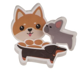 Artelibre - 06530151 ΓΟΜΑ ΣΚΥΛΑΚΙΑ ΠΟΛΥΧΡΩΜΟ 12.5X6.5CM ΣΕΤ 4ΤΜΧ