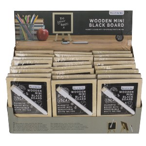 Artelibre - 06530287 ΜΑΥΡΟΠΙΝΑΚΑΣ ΜΙΝΙ ΜΑΓΝΗΤΙΚΟΣ ΜΕ ΜΑΡΚΑΔΟΡΟ ΚΑΙ ΒΑΣΗ ΞΥΛΟ 10CM