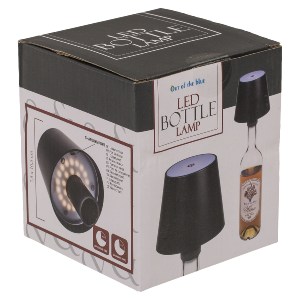 Artelibre - 06530354 ΕΠΙΤΡΑΠΕΖΙΟ ΦΩΤΙΣΤΙΚΟ LED ΦΟΡΗΤΟ ΓΙΑ ΜΠΟΥΚΑΛΙ ΜΑΥΡΟ ΠΛΑΣΤΙΚΟ 11X10.5CM