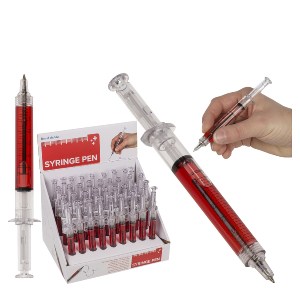 Artelibre - 06530380 ΣΤΥΛΟ ΣΥΡΙΓΓΑ ΜΕ ΚΟΚΚΙΝΟ ΜΕΛΑΝΙ ΔΙΑΦΑΝΟ ΠΛΑΣΤΙΚΟ 13CM