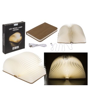 Artelibre - 06530392 ΛΑΜΠΑ LED ΑΤΜΟΣΦΑΙΡΑΣ ΕΠΙΤΡΑΠΕΖΙΑ ΒΙΒΛΙΟ ΜΕ ΕΞΩΦΥΛΛΟ ΔΕΡΜΑΤΙΝΗΣ ΕΠΑΝΑΦΟΡΤΙΖΟΜΕΝΗ ΚΑΦΕ 17X13CM