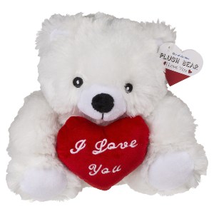 Artelibre - 06530412 ΑΡΚΟΥΔΑΚΙ ΜΕ ΚΟΚΚΙΝΗ ΚΑΡΔΙΑ ‘I LOVE YOU’ ΛΕΥΚΟ/ΚΟΚΚΙΝΟ 22CM