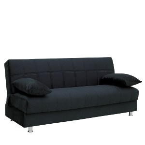 Artelibre - 14210141 ΚΑΝΑΠΕΣ ΚΡΕΒΑΤΙ ΤΡΙΘΕΣΙΟΣ ARTELIBRE LAURA ΙΙ ΜΑΥΡΟ 190X84X86CM