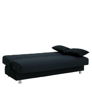 Artelibre - 14210141 ΚΑΝΑΠΕΣ ΚΡΕΒΑΤΙ ΤΡΙΘΕΣΙΟΣ ARTELIBRE LAURA ΙΙ ΜΑΥΡΟ 190X84X86CM