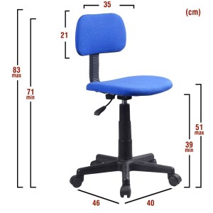 Artelibre - 14230001 ΚΑΡΕΚΛΑ ΓΡΑΦΕΙΟΥ ARTELIBRE ΗΧΩ ΜΠΛΕ ΥΦΑΣΜΑ 40X46X71-83CM