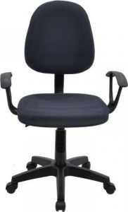 Artelibre - 14230006 ΚΑΡΕΚΛΑ ΓΡΑΦΕΙΟΥ ARTELIBRE ΔAΦNH ΜΑΥΡΟ ΥΦΑΣΜΑ 55X48X82-94CM