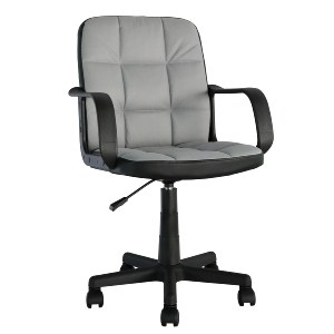 Artelibre - 14230078 ΚΑΡΕΚΛΑ ΓΡΑΦΕΙΟΥ ARTELIBRE ASPIS ΓΚΡΙ/ΜΑΥΡΟ ΥΦΑΣΜΑ/PVC 56X57X85-97CM