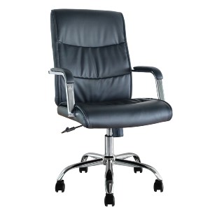 Artelibre - 14230101 ΚΑΡΕΚΛΑ ΓΡΑΦΕΙΟΥ ΔΙΕΥΘΥΝΤΗ ARTELIBRE CHARLES ΜΑΥΡΟ PVC 55.5X65X111CM