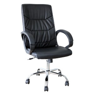 Artelibre - 14230109 ΚΑΡΕΚΛΑ ΓΡΑΦΕΙΟΥ ΔΙΕΥΘΥΝΤΗ ARTELIBRE COCHRAN ΜΑΥΡΟ PVC 65X68X120CM