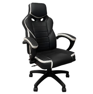 Artelibre - 14240016 ΚΑΡΕΚΛΑ ΓΡΑΦΕΙΟΥ ARTELIBRE GAMING ΚΛΕΟΝΙΚΗ ΜΑΥΡΟ/ΛΕΥΚΟ 65X72X118-126CM