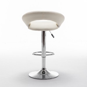 Artelibre - 14240054 ΣΚΑΜΠΟ BAR ARTELIBRE FETT ΜΕ ΠΛΑΤΗ ΠΤΥΣΣΟΜΕΝΟ ΜΠΕΖ PU/ΜΕΤΑΛΛΟ 54X49X81-103CM