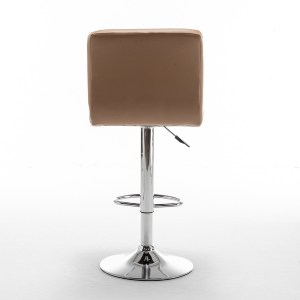 Artelibre - 14240058 ΣΚΑΜΠΟ BAR ARTELIBRE DIN ΜΕ ΠΛΑΤΗ ΠΤΥΣΣΟΜΕΝΟ CAPPUCCINO PVC/ΜΕΤΑΛΛΟ 44X50X92-113CM