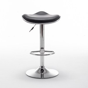 Artelibre - 14240072 ΣΚΑΜΠΟ BAR ARTELIBRE MOD ΠΤΥΣΣΟΜΕΝΟ ΜΑΥΡΟ PU/ΜΕΤΑΛΛΟ 44.5X43X65.5-83.5CM