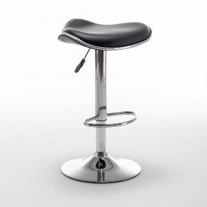 Artelibre - 14240072 ΣΚΑΜΠΟ BAR ARTELIBRE MOD ΠΤΥΣΣΟΜΕΝΟ ΜΑΥΡΟ PU/ΜΕΤΑΛΛΟ 44.5X43X65.5-83.5CM