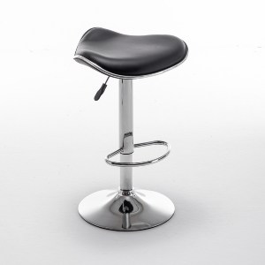 Artelibre - 14240072 ΣΚΑΜΠΟ BAR ARTELIBRE MOD ΠΤΥΣΣΟΜΕΝΟ ΜΑΥΡΟ PU/ΜΕΤΑΛΛΟ 44.5X43X65.5-83.5CM