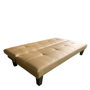 Artelibre - 14290052 ΚΑΝΑΠΕΣ ΚΡΕΒΑΤΙ ΤΡΙΘΕΣΙΟΣ ARTELIBRE ERYNDOR ΑΝΟΙΧΤΟ ΚΑΦΕ PU 186X90X82CM