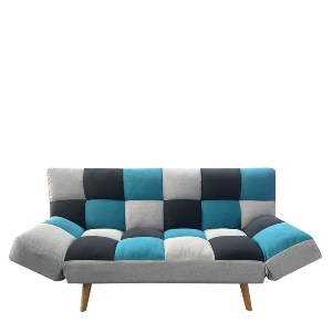 Artelibre - 14290058 ΚΑΝΑΠΕΣ ΚΡΕΒΑΤΙ ΤΡΙΘΕΣΙΟΣ ARTELIBRE ELVINA ΠΟΛΥΧΡΩΜΟ ΥΦΑΣΜΑ 182X82X88CM