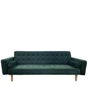 Artelibre - 14290061 ΚΑΝΑΠΕΣ ΚΡΕΒΑΤΙ ΤΡΙΘΕΣΙΟΣ ARTELIBRE AUBREY ΠΡΑΣΙΝΟ ΥΦΑΣΜΑ 224X88X84CM