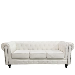 Artelibre - 14290073 ΚΑΝΑΠΕΣ ΤΡΙΘΕΣΙΟΣ ARTELIBRE AVERY ΛΕΥΚΟ PU 208X90X73CM