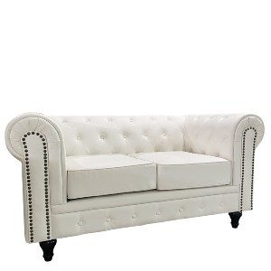 Artelibre - 14290075 ΚΑΝΑΠΕΣ ΔΙΘΕΣΙΟΣ ARTELIBRE AVERY ΛΕΥΚΟ PU 155X90X73CM