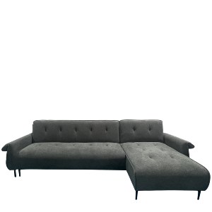 Artelibre - 14300034 ΚΑΝΑΠΕΣ ΚΡΕΒΑΤΙ ΓΩΝΙΑΚΟΣ ΑΝΑΣΤΡΕΨΙΜΟΣ ARTELIBRE SOMERO ΣΚΟΥΡΟ ΓΚΡΙ 286X144X84CM