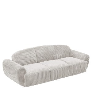 Artelibre - 14300036 ΚΑΝΑΠΕΣ ΚΡΕΒΑΤΙ ΤΡΙΘΕΣΙΟΣ ARTELIBRE SCULPTA ΜΠΕΖ ΥΦΑΣΜΑ 234X88X75CM