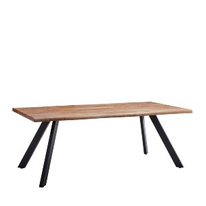 Artelibre - 14320044 ΤΡΑΠΕΖΙ ΤΡΑΠΕΖΑΡΙΑΣ ARTELIBRE AOSA HONEY MAPLE/ΜΑΥΡΟ MDF/ΜΕΤΑΛΛΟ 160X90X76CM