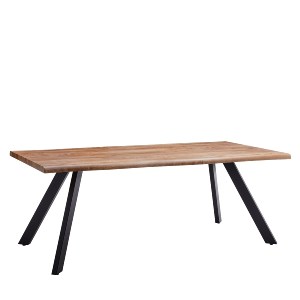 Artelibre - 14320045 ΤΡΑΠΕΖΙ ΤΡΑΠΕΖΑΡΙΑΣ ARTELIBRE AOSA HONEY MAPLE/ΜΑΥΡΟ MDF/ΜΕΤΑΛΛΟ 180X90X76CM