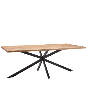 Artelibre - 14320053 ΤΡΑΠΕΖΙ ΤΡΑΠΕΖΑΡΙΑΣ ARTELIBRE DRYOPIS SONOMA/ΜΑΥΡΟ ΞΥΛΟ/ΜΕΤΑΛΛΟ 120X75X75CM