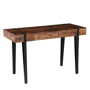 Artelibre - 14330035 ΓΡΑΦΕΙΟ ARTELIBRE BIX ΚΑΡΥΔΙ/ΜΑΥΡΟ MDF/ΜΕΤΑΛΛΟ 120X50X75CM