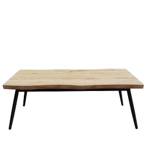 Artelibre - 14330040 ΤΡΑΠΕΖΑΚΙ ΣΑΛΟΝΙΟΥ ARTELIBRE ALMADA ΦΥΣΙΚΟ/ΜΑΥΡΟ ΜΟΡΙΟΣΑΝΙΔΑ/ΜΕΤΑΛΛΟ 120X60X45CM