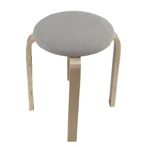 Artelibre - 14350032 ΣΚΑΜΠΟ ARTELIBRE MILOA MΠΕΖ/ΦΥΣΙΚΟ ΥΦΑΣΜΑ/ΞΥΛΟ 42X42X45CM