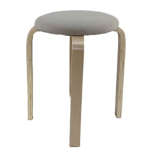 Artelibre - 14350032 ΣΚΑΜΠΟ ARTELIBRE MILOA MΠΕΖ/ΦΥΣΙΚΟ ΥΦΑΣΜΑ/ΞΥΛΟ 42X42X45CM