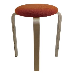 Artelibre - 14350034 ΣΚΑΜΠΟ ARTELIBRE MILOA ΠΟΡΤΟΚΑΛΙ/ΦΥΣΙΚΟ ΥΦΑΣΜΑ/ΞΥΛΟ 42X42X45CM