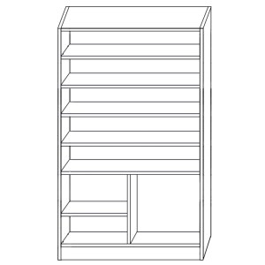 Artelibre - 14370172 ΠΑΠΟΥΤΣΟΘΗΚΗ BENTHE ΦΥΣΙΚΟ ΜΟΡΙΟΣΑΝΙΔΑ/ΜΕΛΑΜΙΝΗ 60X40X180CM
