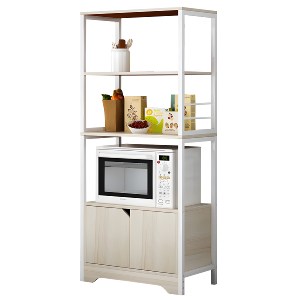 Artelibre - 14370225 ΡΑΦΙΕΡΑ ΚΟΥΖΙΝΑΣ ARTELIBRE CARIBOU MAPLE/ΛΕΥΚΟ MDF/ΜΕΤΑΛΛΟ 60X30X120CM
