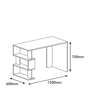 Artelibre - 14410002 ΓΡΑΦΕΙΟ ARTELIBRE AIGINA ΛΕΥΚΟ/ΚΟΚΚΙΝΟ/ΜΑΥΡΟ 120X60X75CM