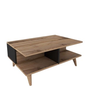 Artelibre - 14410010 ΤΡΑΠΕΖΑΚΙ ΣΑΛΟΝΙΟΥ ARTELIBRE ALONISOS ΚΑΦΕ/ΜΑΥΡΟ ΜΟΡΙΟΣΑΝΙΔΑ/ΜΕΛΑΜΙΝΗ 90X60X39CM