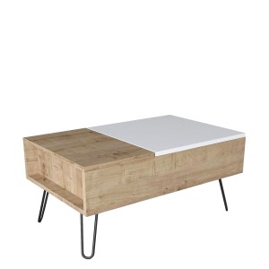 Artelibre - 14410035 ΤΡΑΠΕΖΑΚΙ ΣΑΛΟΝΙΟΥ ARTELIBRE LIMNOS ΦΥΣΙΚΟ/ΛΕΥΚΟ ΜΟΡΙΟΣΑΝΙΔΑ/ΜΕΛΑΜΙΝΗ 80X50X39CM