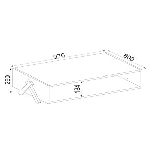 Artelibre - 14410037 ΤΡΑΠΕΖΑΚΙ ΣΑΛΟΝΙΟΥ KOS ΜΠΛΕ 98X60X26CM