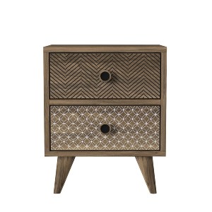 Artelibre - 14410113 ΚΟΜΟΔΙΝΟ ARTELIBRE KALYMNOS ΚΑΡΥΔΙ ΜΕ ΣΧΕΔΙΟ 40X30X48CM