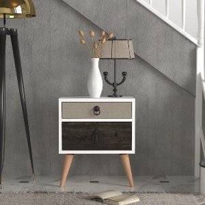 Artelibre - 14410117 ΚΟΜΟΔΙΝΟ ARTELIBRE KIMOLOS ΛΕΥΚΟ/ΦΥΣΙΚΟ/ΚΑΦΕ 45X30X52CM