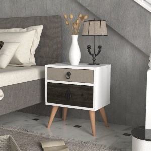 Artelibre - 14410117 ΚΟΜΟΔΙΝΟ ARTELIBRE KIMOLOS ΛΕΥΚΟ/ΦΥΣΙΚΟ/ΚΑΦΕ 45X30X52CM