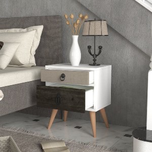 Artelibre - 14410117 ΚΟΜΟΔΙΝΟ ARTELIBRE KIMOLOS ΛΕΥΚΟ/ΦΥΣΙΚΟ/ΚΑΦΕ 45X30X52CM