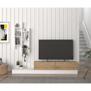 Artelibre - 14410179 ΣΥΝΘΕΤΟ ILLINOIS ΛΕΥΚΟ/SAPPHIRE ΜΟΡΙΟΣΑΝΙΔΑ 180X29.5X30.8CM