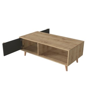 Artelibre - 14410186 ΤΡΑΠΕΖΑΚΙ ΣΑΛΟΝΙΟΥ ARTELIBRE ANDROS ΦΥΣΙΚΟ/ΑΝΘΡΑΚΙ ΜΟΡΙΟΣΑΝΙΔΑ/ΜΕΛΑΜΙΝΗ 120X60X45CM